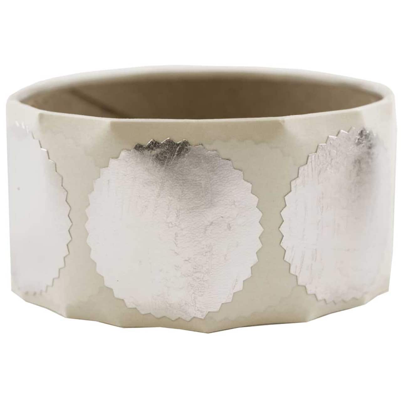 JAM Paper Silver Serrated Edge Circle Label Wafer Seals